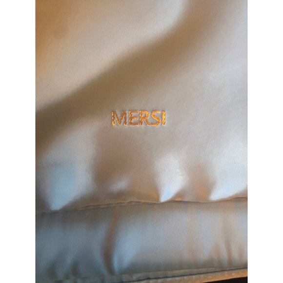 Mersi Light Blue Nylon Crossbody Bag With Adjustable Strap & Front Zipper Pocket - Picture 2 of 4